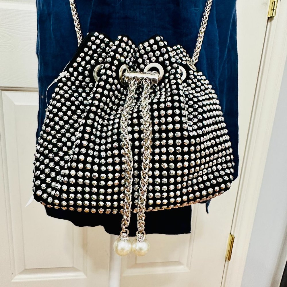 ALESSIA STUDDED CROSSBODY BUCKET PARTY BAG